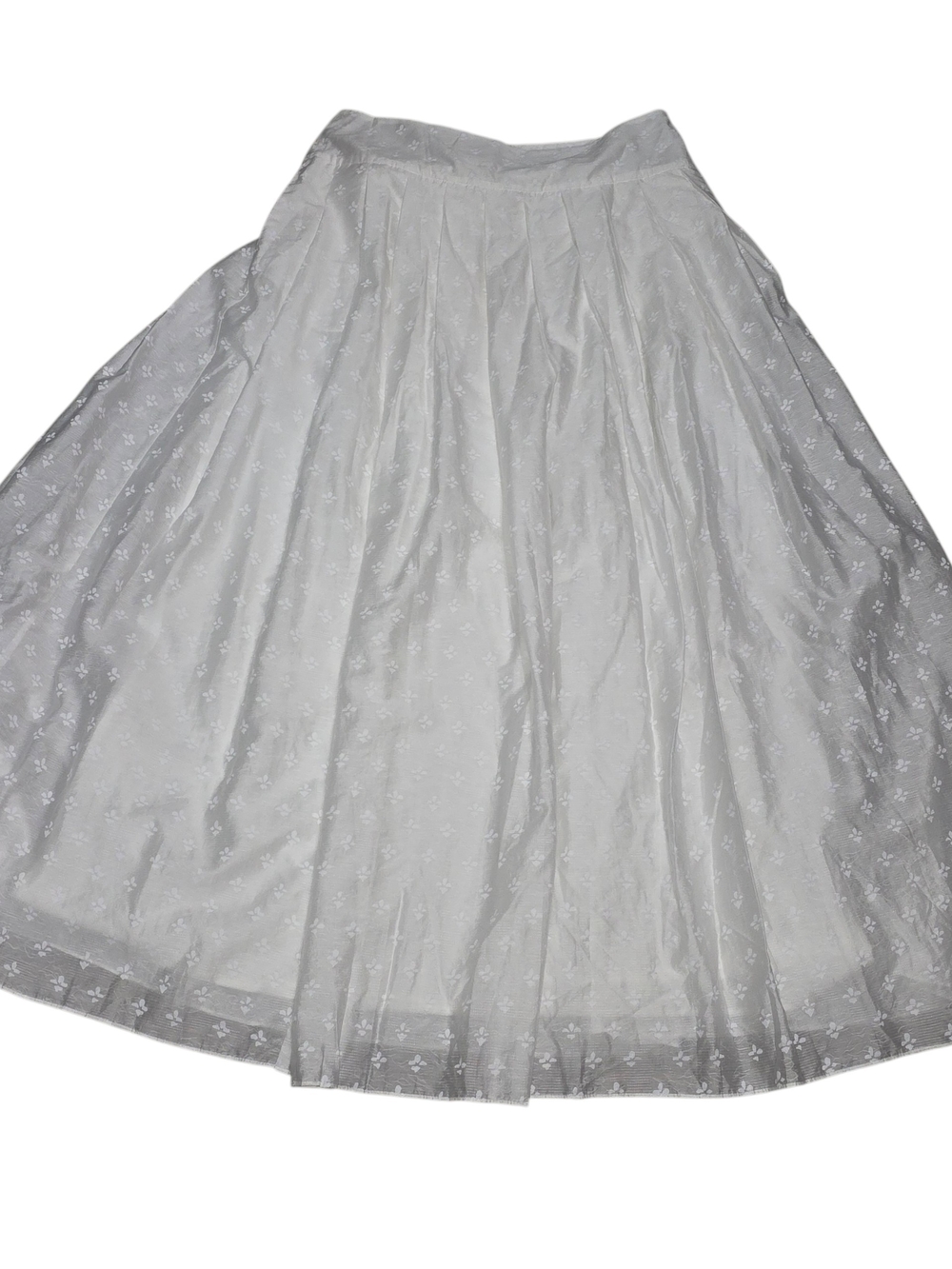 Nwt Veiled New York White Floral Jacquard Maxi Skirt Size 14 Cottagecore Modest — image 3 of 8